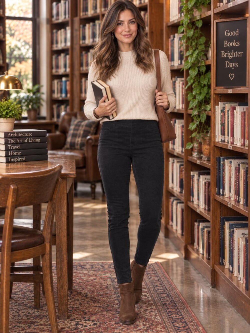 Henry Belle Corduroy Pants Black Super Skinny Lightweight Stretch Fall Fashion🆕